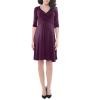 Women's Maternity Solid Color 3/4 Sleeve V-Neck Formal Dress Pregnancy Clothes