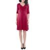 Load image into Gallery viewer, Women&#39;s Maternity Solid Color 3/4 Sleeve V-Neck Formal Dress Pregnancy Clothes